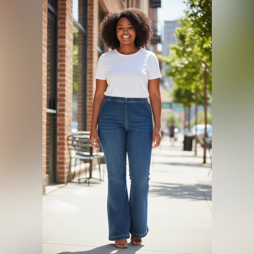 Essentials  - NWT - Dark Blue Flare Jeans